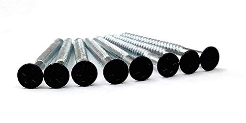 Long Wood Screws for Door Hinges Black 9 x 3 Inch 24-Pack - color: black