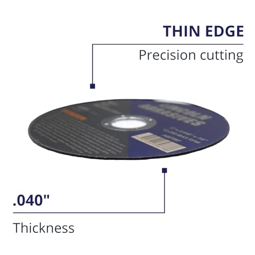 200 Pack 5" Cut-Off Wheels Lincoln Abrasives .040" Metal & Stainless Steel - style: 5" x .040"