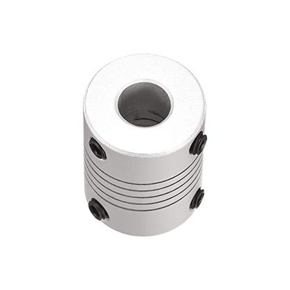 uxcell 8mm to 9mm Aluminum Alloy Shaft Coupling Flexible Coupler Motor Connector Joint L25xD19 Silver,2pcs