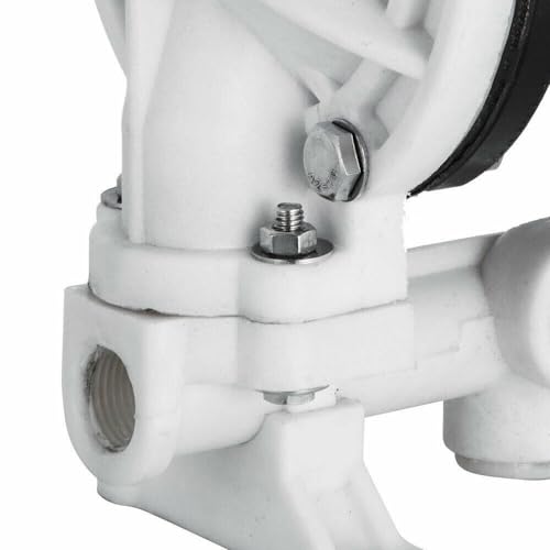 100 PSI Air-Operated Double Diaphragm Pump Membrane Pump Polypropylene 13 GPM Max 1/2 Inch Inlet/Outlet Port Engine Oil Transfer Pump for Chemical Industrial Use