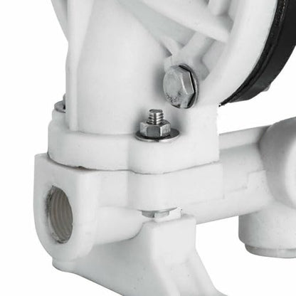 100 PSI Air-Operated Double Diaphragm Pump Membrane Pump Polypropylene 13 GPM Max 1/2 Inch Inlet/Outlet Port Engine Oil Transfer Pump for Chemical Industrial Use