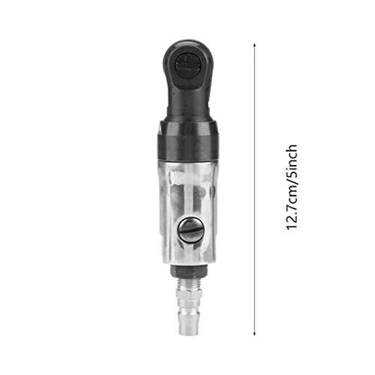 Mini Air Powered Ratchet Wrench, Drive Straight Shank Pneumatic Air Ratchet Wrench Professional Tool(3/8")