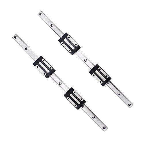 250MM Linear Rail 2PCS HGR15 Linear Guide Rail HGH15 Linear Slide Rail with 4PCS HGH15CA Carriage Slider Block CNC Kit - size: 250MM