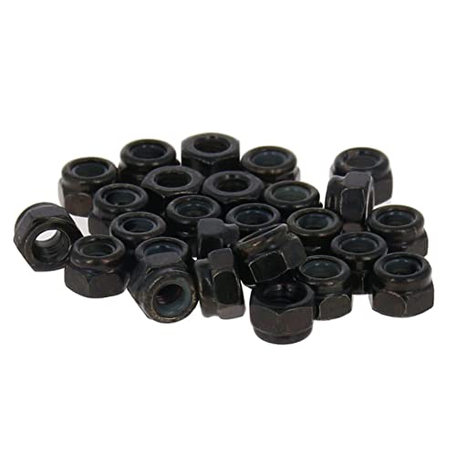 Nylon Insert Hex Lock Nuts 100Pcs M3x0.5mm Carbon Steel Black Zinc Plated Hex Self Clinching Nuts - size: M3-0.5
