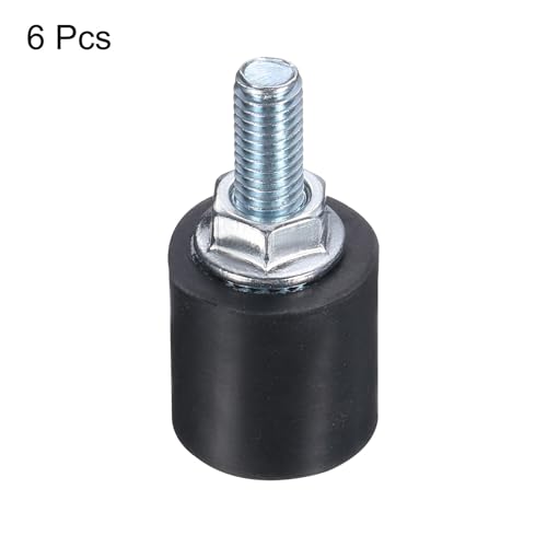 uxcell 6pcs M5x15mm Rubber Isolator Mounts with Studs 15x15mm - size: VD-D15*H15, M5*15