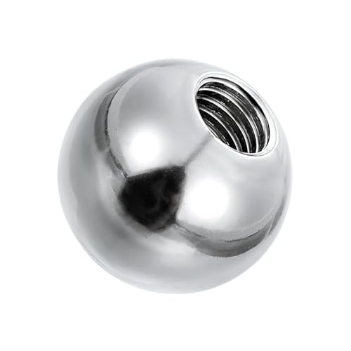 PATIKIL M8 x 24mm Ball Nuts Knob, 304 Stainless Steel Round Solid Silver Light Fixture Decorative Screw Cap Cover Machinery Hardware - size: M8x24mm