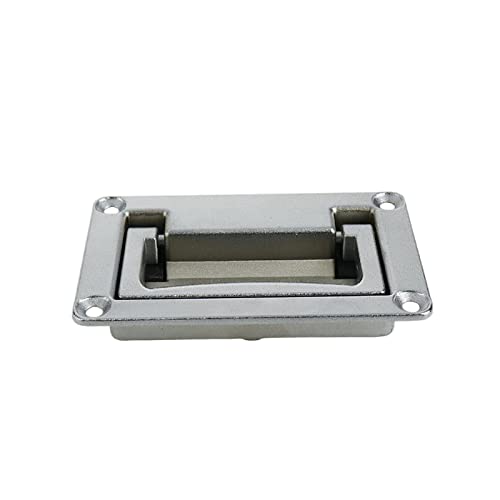 Bitray Boat Deck Hatch Handle 3.5"/95mm Toolbox Flush Pull Handle - Silver - color: Silver, size: 3.5" x 2.4"