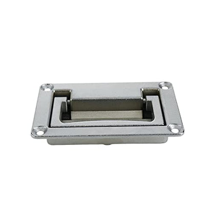 Bitray Boat Deck Hatch Handle 3.5"/95mm Toolbox Flush Pull Handle - Silver - color: Silver, size: 3.5" x 2.4"