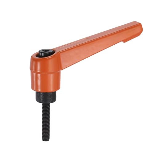 uxcell Clamping Lever Handles for Lathe, M4x20mm Male Thread Orange - size: M4x20mm