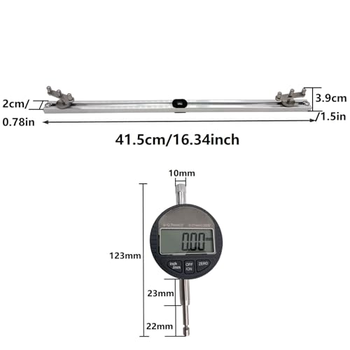 Jiayouy Guitar Neck Gauge Metal Guitar Top Deflection Gauge Range Measurement Tool Luthier Repair Tool