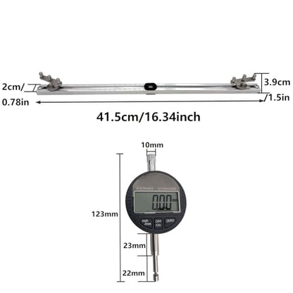 Jiayouy Guitar Neck Gauge Metal Guitar Top Deflection Gauge Range Measurement Tool Luthier Repair Tool