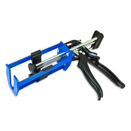 AES Industries 200mL 1:1 and 2:1 Dual Cartridge Applicator Gun for Dispensing Panel Bond Adhesive, Fillers, Structural Epoxy, Plastic Repair Epoxy and Adhesives - size: 200mL