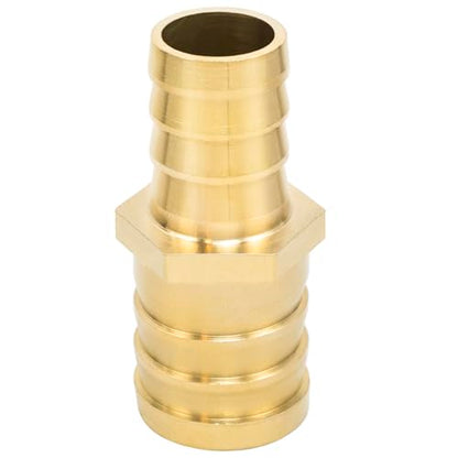 Yoebor Brass Hose Barb Reducing Union 1" x 1/2" Barbed Reducer Coupler 2pcs - size: 1" x 1/2"