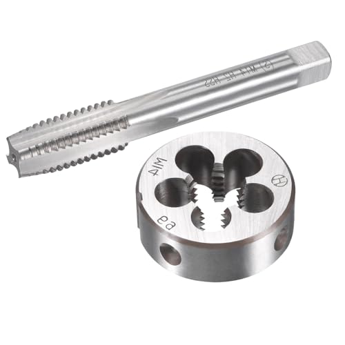 M14x2mm Metric Tap and Die Set,Machine Thread Screw Tap with Round Threading Die,Tap & Die Kit for Nut Screw Bolt Thread Repair - size: M14x2mm