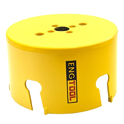 MaxTool 4-1/2" TCT Hole Saw 114mm Carbide Tip Holesaw 2.25" Deep with 5/8-18 Thread for Cut Asphalt Brick Concrete MDF Tough Material; CT00Y57R432 - size: 4-1/2"