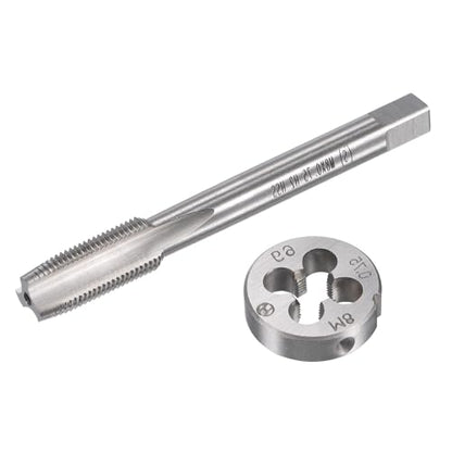 M8x0.75mm Metric Tap and Die Set,Machine Thread Screw Tap with Round Threading Die,Tap & Die Kit for Nut Screw Bolt Thread Repair - size: M8x0.75mm