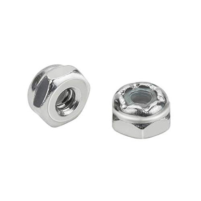 120 Pieces 4#-40 Nylon Insert Hex Lock Nuts, 304 Stainless Steel - size: 4-40 (120 pcs)