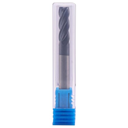 4 Flute Solid Carbide Square End Mill Set(5Pcs, 1/4in), AlTiN Coated - size: 1/4 in
