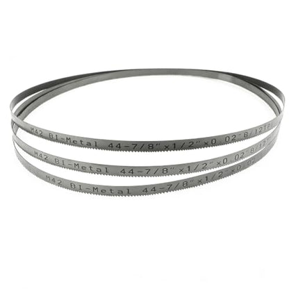 44-7/8 inch Portable Bandsaw Blades 8/12 TPI, Replacement for DeWalt, Milwaukee Portable Band Saw Blades, 44-7/8" x 1/2" x .020" 8/12 TPI, 3-Pack - size: 44-7/8" x 1/2" x .020", 8/12 TPI, 3-Pack
