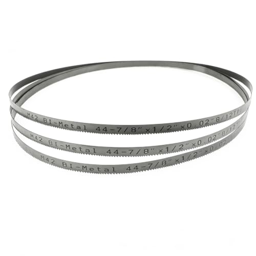 44-7/8 inch Portable Bandsaw Blades 8/12 TPI, Replacement for DeWalt, Milwaukee Portable Band Saw Blades, 44-7/8" x 1/2" x .020" 8/12 TPI, 3-Pack - size: 44-7/8" x 1/2" x .020", 8/12 TPI, 3-Pack