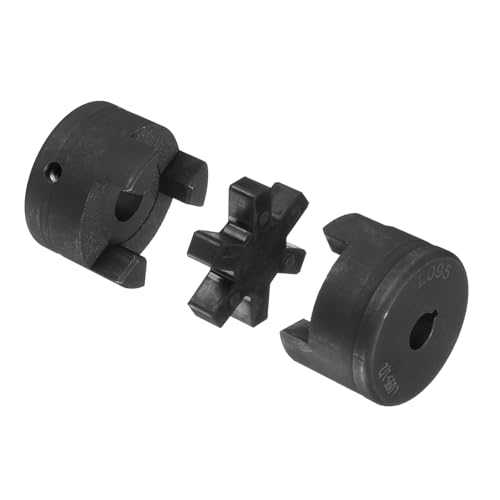 uxcell 1/2" to 5/8" L095 Flexible 3-Piece L-Jaw Coupling Coupler Set & Buna-N NBR Rubber Spider for Log Splitter Hybrid Equipment - size: 1/2 " to 5/8"