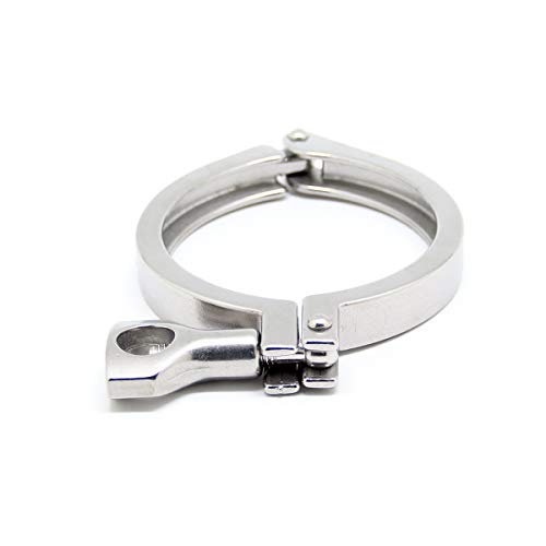 Tri Clamp 3" Stainless Steel 304 Heavy Duty Sanitary Clamp Single Pin with Silicone Gasket - size: 3 inch