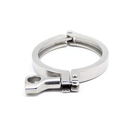 Tri Clamp 3" Stainless Steel 304 Heavy Duty Sanitary Clamp Single Pin with Silicone Gasket - size: 3 inch