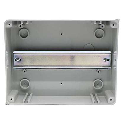MAKERELE Distribution Protection Box with DIN Rail IP65 ABS 8 Way - size: 8WAY-200mmx155mmx92mm