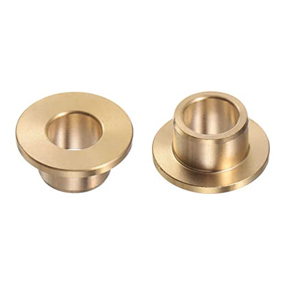 HARFINGTON 2pcs Flange Bearing Sleeve 10mm Bore 14mm OD 10mm Length 2mm Flange Thickness Bronze Bushing Self-Lubricating Bushings Sleeve for Industrial Equipment - size: 10mmx14mmx10mm