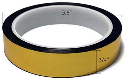 Gold Metalized Polyester Mylar Film Tape,3/4 inch x 55 yds. - color: Gold