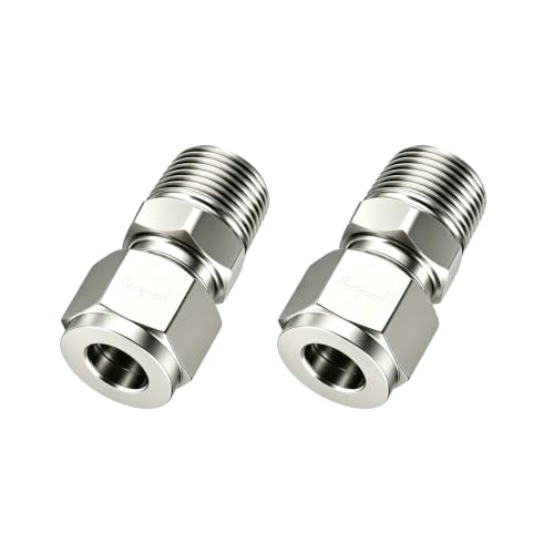 1/2 Compression Fitting, Stainless Steel 304 Tube Fittings,2 Pcs - size: NPT 1/2-1/2" O.D. 2 pcs