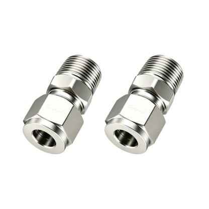 1/2 Compression Fitting, Stainless Steel 304 Tube Fittings,2 Pcs - size: NPT 1/2-1/2" O.D. 2 pcs