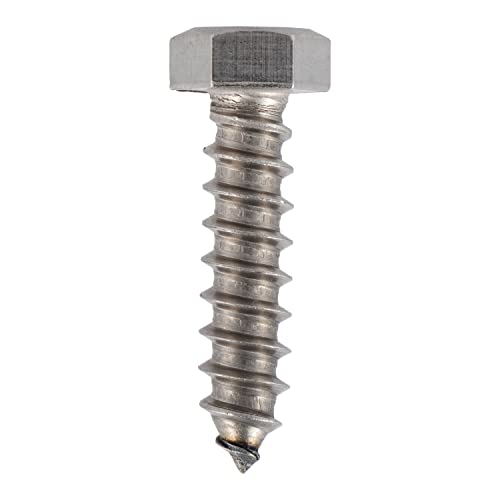 3/8 x 1-1/2 Stainless Lag Bolt (25-Pack) 18-8 Stainless Steel, Heavy Duty Hex Wood Lag Screw, ASME B18.2.1 Commercial/Industrial Grade by Makers Bolt - size: 3/8 x 1-1/2 (25 pack)