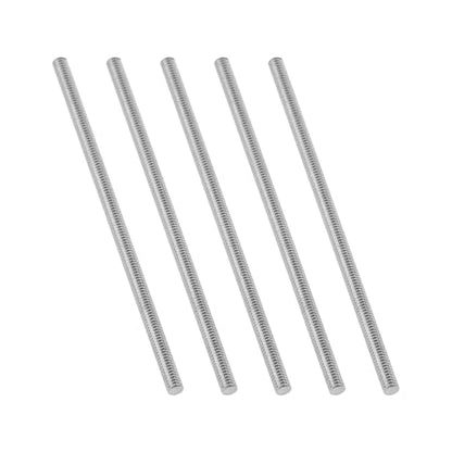 5Pcs Fully Threaded Rod & Studs, M2 x 50mm Long Threaded Screw, 0.4mm Thread Pitch, 304 Stainless Steel Right Hand Thread Bar Studs for Furniture Machinery Assembly - size: M2 x 50mm