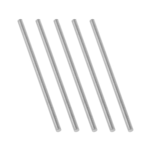 5Pcs Fully Threaded Rod & Studs, M2 x 50mm Long Threaded Screw, 0.4mm Thread Pitch, 304 Stainless Steel Right Hand Thread Bar Studs for Furniture Machinery Assembly - size: M2 x 50mm