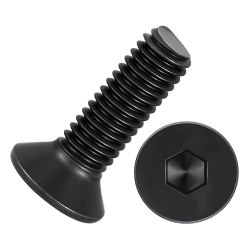 50Pcs[M3-0.5x10] Flat Head Socket Cap Screw Countersunk Bolt - size: M3-0.5x10mm