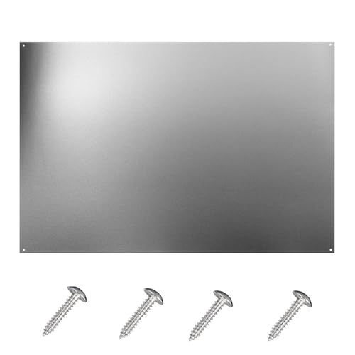 24 x 30-inch Reversible Stainless Steel Backsplash for Kitchen wall，Splatter Guard and Cooking Shield， Range Hood Accessories to Keep Kitchen Clean， Four Pre Drilled Holes for Easy Installation - size: 30"×24"(1-pc)