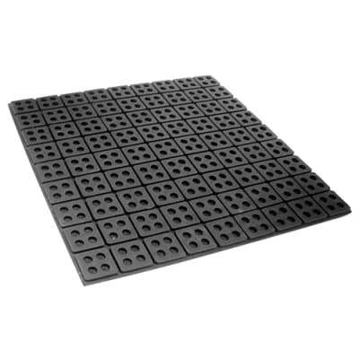 Easyflex VibraSystems Easy Cut Rubber Mounting Pad for Chillers, HVAC, Motors, Pumps, Generators, Air Conditioning Units, Pack of 4 (2 x 2 x 3/4 in)