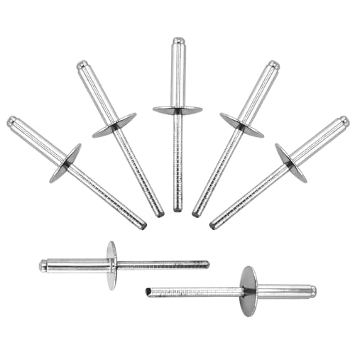 100pcs All Stainless Steel Large Flange Blind Rivets, 3/16 * 3/4" Stainless Steel Rivets, 4.8 * 20 Pop Rivet - color: Stainless Steel, size: 3/16"*3/4"