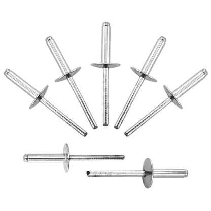 100pcs All Stainless Steel Large Flange Blind Rivets, 3/16 * 3/4" Stainless Steel Rivets, 4.8 * 20 Pop Rivet - color: Stainless Steel, size: 3/16"*3/4"