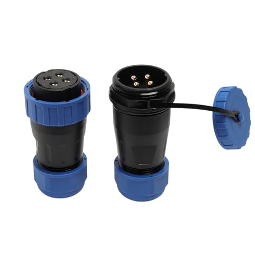 TY28 4 Pin 45A Electrical Watertight Connector, Female Male, Screw-Terminal, Quick-Disconnect for Outdoor Power Device - color: In-line Mount, size: 4 Pin 45A