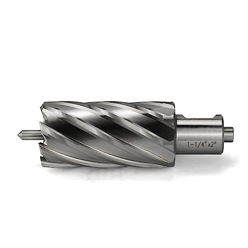Annular Cutter JESTUOUS 3/4 Inch Weldon Shank 1-1/4 Cut Dia 2 Cut Depth
