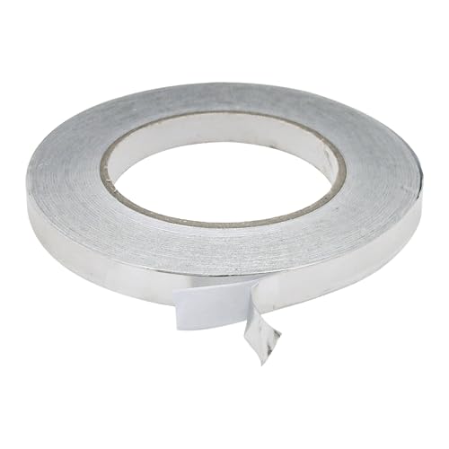 JVCC AF20 Aluminum Foil Tape – 2 mil Linered, Venture Formula Acrylic, 73 oz/in Adhesion, -22°F to 248°F, HVAC Duct Sealing & Insulation Repair Aluminum Tape (Silver, 1/2 in. x 50 yds.)