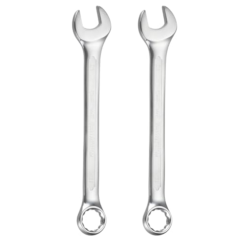 HARFINGTON 2Pcs Metric Combination Wrench 21mm Open End & 15-Degree Offset - size: 21mm