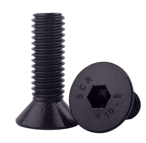 #8-32 x 1 Socket Cap Flat Head Countersunk Screws Bolts, Alloy Steel Grade 10.9 Black Oxide, Allen Hex Drive, Full Coarse Thread UNC, Pack of 30 - size: #8-32 x 1" (30Pcs)
