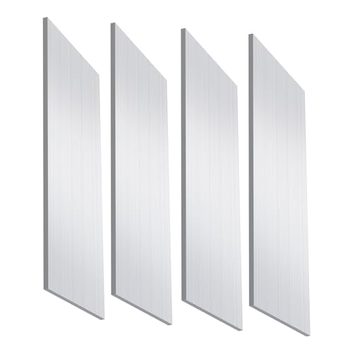 6061 Aluminum Flat Bar, 1/4" x 3.15" x 12" Rectangle Aluminum Bar Stock, T6511 Solid Mill Stock for Industrial Building, DIY Projects, Metal Crafting and Fabrication（4 Pcs ） - size: 1/4" x 3.12" x 12"