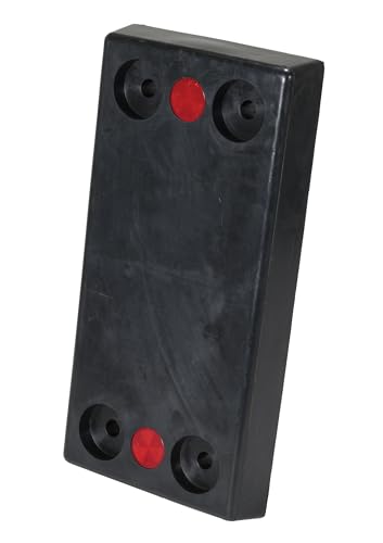 Vestil B-1224-3 Rubber Rectangle Molded Bumper 24 in. x 12 in. x 3 in. Black - size: 12 inches width