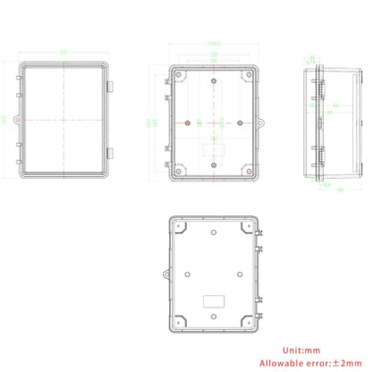 Electrical Junction Box, IP67 Waterproof Outdoor Box ABS Plastic Enclosure with Stainless Steel Latches & Brackets, Hinge Black Cover Project Box with Mounting Plate Outer size8.7"x6.7"x4.3" - color: Black, size: 8.7"x6.7"x4.3"