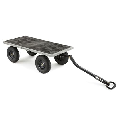 Gorilla Carts Steel Utility Garden Cart, 1000 lb. Capacity, Gray - color: Gray