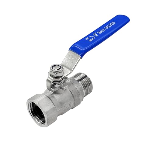 304 Stainless Steel Garden Hose Shut Off Valve Full Flow 3/4" GHT Garden Hose Ball Valve